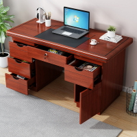 辦公桌油漆1.4米電腦臺式桌帶抽屜主管桌1.6米單位辦公桌