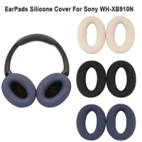 1 Pair Silicone Ear Pads New Headphone Earmuff Protective Cover Replacement Sleeve Cushion Cover for Sony WH-XB910N Headset