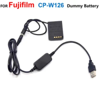 CP-W126 NP-W126 Coupler Fake Batter+Power Bank 5V USB Cable Adapter For Fujifilm XA2 X-T10 X-E2S X-Pro2 X-T20 XT1 X-A3 X-T2 X-T3