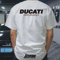 เสื้อยืดยอดนิยม เสื้อยืดแขนสั้น พิมพ์ลาย Attitude Ducati MOTO GP สําหรับผู้ชาย ผ้าฝ้ายแท้ S-5XLjz0ni