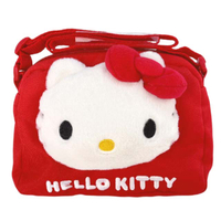 小禮堂 Hello Kitty 立體玩偶兒童斜背包 (紅大頭款)