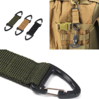 Outdoor Camping Tactical Carabiner Hook Clip Webbing Buckle Hanging System Belt Buckle Hanging Nylon Keychain Clasp