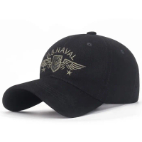 Topi Pria Army Model US NAVAL  Hitam Black