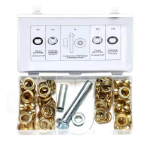 Tarpaulin repair kit with 103 setting tools, includes metal screw nails, eye bolts and eye bolt tool