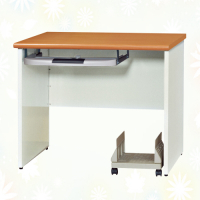 文創集 比莉 環保3.1尺南亞塑鋼鍵盤書桌組合(書桌＋主機架)-92x70x75.7cm免組