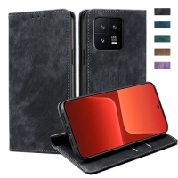 Magnetic Leather Case for Xiaomi 13 Lite Mi 12 12S Ultra 11 10 Lite 10T 10S Wallet Flip Cover Card Slots Phone Case