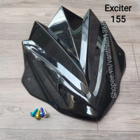 Mão Chắn Gió Ex155 EXCITER 155 VVA Đen Bóng Khói Kiểu Có Sừng