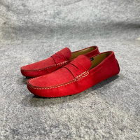 Merek : PAUL & SHARK  Model : PENNY LOAFERS RED SUEDE Asal : ITALY  Size. : 11 setara 45 insole 29cm