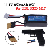 3S 11.1V 850mAh 25C LiPO Battery For UDL P320 M17 Toys-Pistol Spare Batteries UDLP320 UDL-M17 Model 