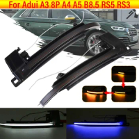 2pcs LED Car Dynamic Turn Signal LED Blinker Side Mirror light for Audi A4 A5 B8.5 RS5 RS3 A3 8P B8 Q3 S4 A4L S5 S6 A6L