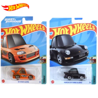 Genuine Hot Wheels Car Tooned Fast &amp; Furious 1/64 Kid Boys Toys for Children Diecast Porsche 911 Turbo 3.6 964 Toyota Supra Gift