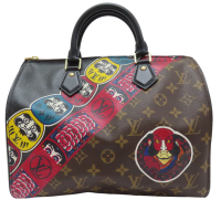 【二手名牌BRAND OFF】LOUIS VUITTON 路易威登 棕色 PVC塗層帆布 歌舞伎 Speedy 30 手提包 M43505