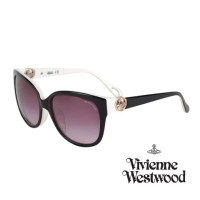 【Vivienne Westwood】英國薇薇安魏斯伍德異國風情太陽眼鏡(AN758-01-黑白)