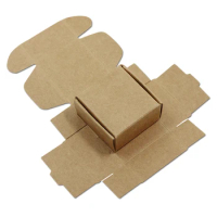 Wholesale 4*4*2cm Small Brown Kraft Paper Pack Box Handmade Soap Business Card Gift Party Wedding Cosmetic Packaging Package Box