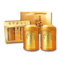 【名池茶業】二兩灑金茶葉禮盒-凍頂烏龍75gx2罐x4盒(共1斤)