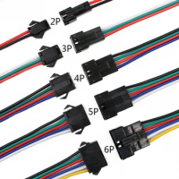 2pin 3pin 4pin 5pin 6Pin led connector Male/female JST SM 2 3 4 5 6Pin Plug Connector Wire cable for led strip light Lamp Driver