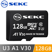 【SEKC】 MicroSDXC U3 V30 A1 128GB記憶卡 附轉卡