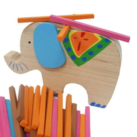 木製 大象駱駝平衡 平衡木拼搭積木彩棒/一盒入(促150) 疊木棒 桌遊 平衡木玩具 兒童親子遊戲~YF15825