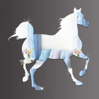 DIY Acrylic Sticker Running Horse Shaped Mirror Surface Wall Sticker Collage Home Bedroom Office Home Decor Mural Home