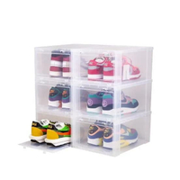 กล่องรองเท้า แบบลิ้นชัก แพ็ค 6 กล่อง สีขาว รุ่น 5670-X06 Shoe Box กล่องเก็บรองเท้า ชั้นวางรองเท้า ใส