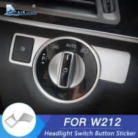 AIRSPEED for Mercedes Benz E Class W212 Accessories for Mercedes Benz W212 Sticker Interior Trim Headlight Switch Button Sticker