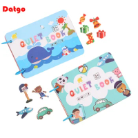 Quiet Book Educational Activity Toys Kids Repeatedly Busy Card Paste Matching Puzzle Books Cognition Baby Montessori Game