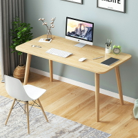 電腦辦公桌臺式圓角桌面單人實木家用小桌子簡約臥室寫字桌書桌