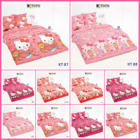 ผ้าปูที่นอน 3.5/5/6 ฟุต ลายคิตตี้ Kitty/TOTO 2026 KT87 KT88 KT89 KT90 KT91 KT92 KT93