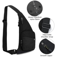 Sling Bag for Men Women Lightweight Crossbody Shoulder Bag Sling Backpack Chest Bag for Cycling Hiking Traveling