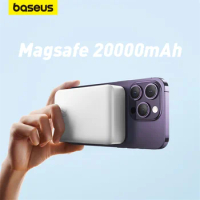 Baseus Power Bank 20000mAh 20W Wireless Magnetic Phone Charger Magsafe Powerbank Fast Charging For iPhone 14 13 12 Series