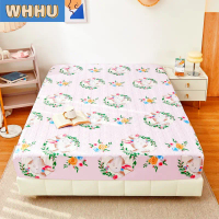 [ส่งฟรี] Whhu Bed Sheet 6 Feet 5 Feet Thick Bed Sheets, Dust Mite Resistant, Fastening Corners, Cute