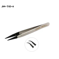 JAKEMY JM-T10-11 Precision Replaceable Anti-static Straight Tweezers with Curved Tip DIY Repair Tool for Cellphone Disassembling