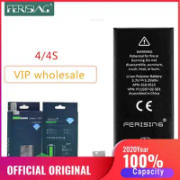 Wholesale (Made in 2020) FERISING New Phone Battery For iPhone 4 4G 4S Original 0 Cycle bateria iPhone4 Replacement Batteries