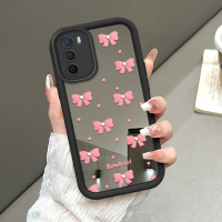 Bowknot Pink Casing HP Cocok Untuk OPPO A16 A16S A54S Case Ponsel Telepon Silicone Cover Aesthetic C