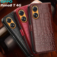 OPPO Reno8 T 4G Case Leather Flip Wallet case for OPPO Reno 8 T 8T 4G CPH2481 Phone cover OPPO Reno8