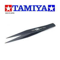 【鋼普拉】TAMIYA CRAFT TOOLS 田宮 模型工具專用 日製 74004*600 黑色高級直型鑷子 夾子