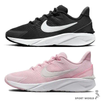 Nike 女鞋 大童鞋 休閒鞋 Star Runner 4 GS 黑/粉 DX7615-001/DX7615-602