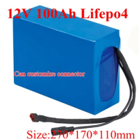 12V 100Ah LiFepo4 Battery Pack for RV Camping Car Marine Solar System Boat Caravan Motor Home Use +5A Charger