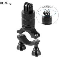 Bike Motorcycle Handlebar Clamp Bicycle Camera Mount Holder Support 1/4" Tripod Adapter for GoPro Hero 9 8 7 for Insta360 ONE X
