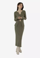 AIR SPACE 針織長袖及半截長裙套裝