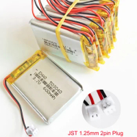 10 x pcs 3.7V 600mAh Lipo Rechargeable Battery 50304 + JST 1.25mm 2pin Plug For Mp3 Camera GPS Recorder Smart Watch Bluetooth