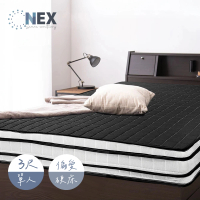 【NEX】彈簧床墊 單人3尺 一線鋼四線結構 適中偏硬(舒適度保證/台灣製造)