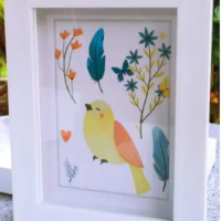 Frame 5R 3D, Bingkai 3 Dimensi Motif Scandinavian - Premium Frame