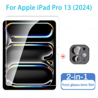 2in1 Tablet Glass For Apple iPad Pro 13 Case Tempered Glass i Pad Air 11 inch iPadPro 13'' iPadAir 11'' Camera Screen Protector