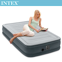 INTEX 豪華型橫條內建電動幫浦充氣床-單人99cm(67765ED)