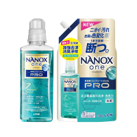 日本獅王LION 奈米樂超濃縮抗菌洗衣精 加強去漬640gx1+補充包790gx1