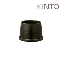 【Kinto】PLANT POT 192 陶瓷花盆11cm-黑