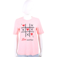LOVE MOSCHINO 愛心印花粉色短袖TEE T恤(女款)