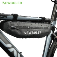 NEWBOLER Bicycle Triangle Bag Bike Frame Front Tube Bag Waterproof Cycling Bag Battery Pannier Packing Pouch Accessories
