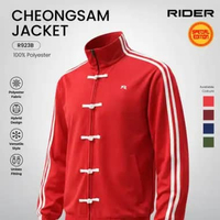 Rider Jacket Cheongsam Sporty Unisex – R923B Jacket Modern Polyester Premium Red S
